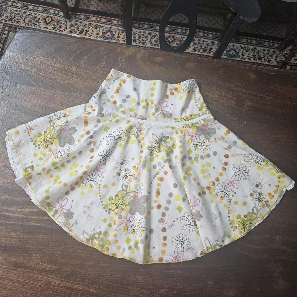 Komodo Embroidered Cotton Skirt Size 26 (Fits Like US 0–2) 🌿✨
